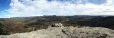  another view south: camping area sandy, castle rock, sphinx on the horizon, mount norman to the left